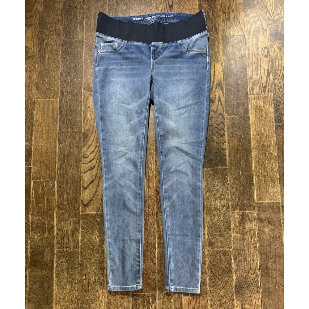 Old Navy Jegging Women's 4 (W30xL27) Super Skinny Mid Rise Maternity Blue